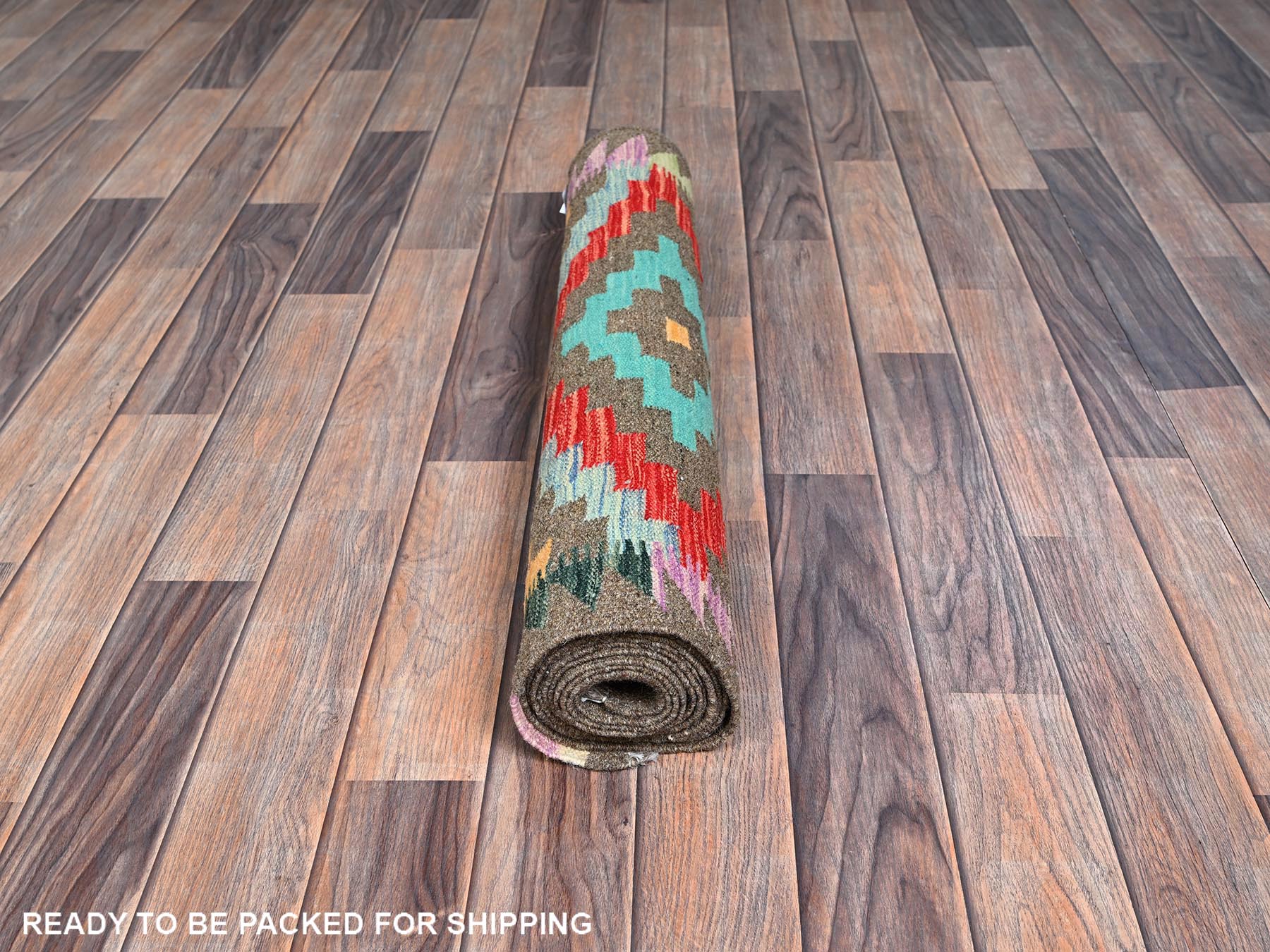 Kilim Flat-Weave hand-knotted wool runner in Gray, 2'9" x 9'10" — SKU O01170 (view 5)