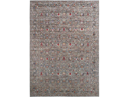 Grey 14'10" x 20'8" Tribal & Geometric Hand knotted Wool Rug - Sku: O0122