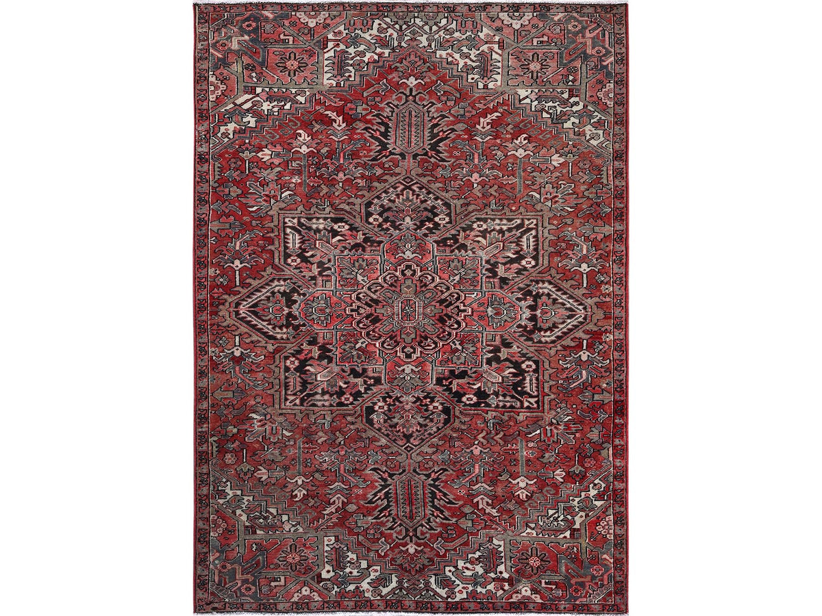 Heriz Heriz hand-knotted wool rug in Red, 7'6" x 10'7" — SKU O01249