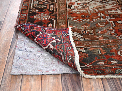 Heriz Heriz hand-knotted wool rug in Red & Chocolate Brown, 8'4" x 11'4" — SKU O01254 (view 4)
