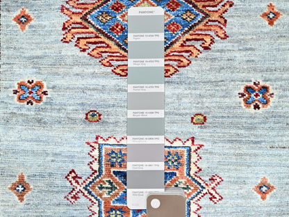 Grey 2'11" x 22'7" Tribal Hand knotted Wool Rug - Sku: O0126