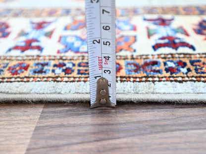 Grey 2'11" x 22'7" Tribal Hand knotted Wool Rug - Sku: O0126