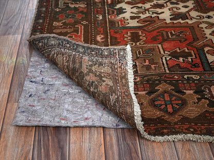 Red 6'5" x 9'7" Heriz Hand knotted Wool Rug - Sku: O01270