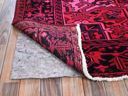 Overdyed 6'11" x 9'5" Vintage Hand knotted Wool Rug - Sku: O01275