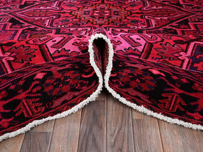 Heriz Vintage hand-knotted wool rug in Overdyed & Black, 6'11" x 9'5" — SKU O01275 (view 6)