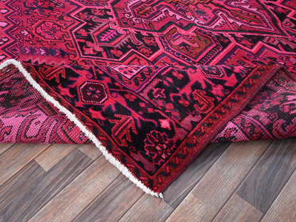 Heriz Vintage hand-knotted wool rug in Overdyed & Black, 6'11" x 9'5" — SKU O01275 (view 7)