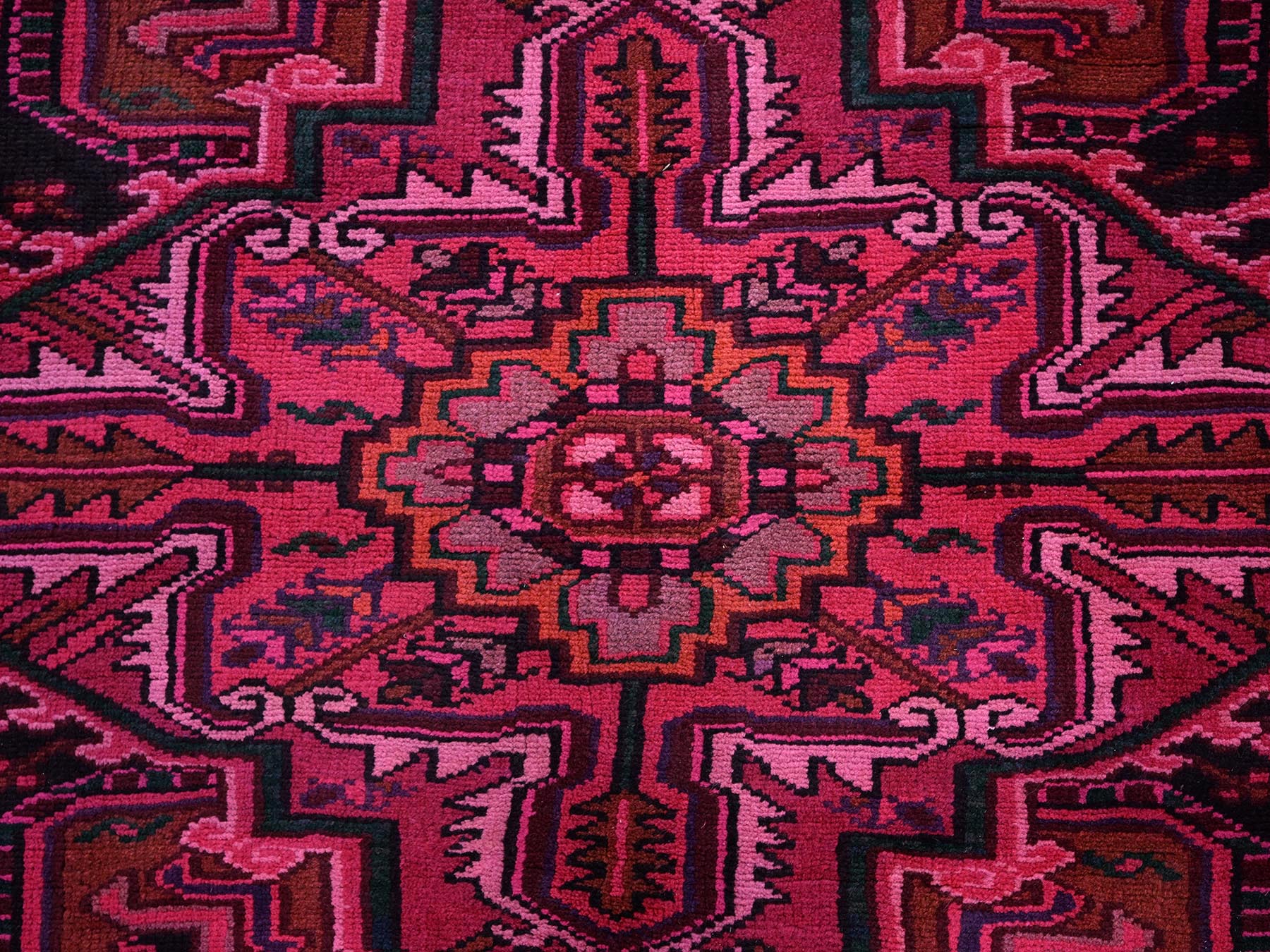 Heriz Vintage hand-knotted wool rug in Overdyed & Black, 6'11" x 9'5" — SKU O01275 (view 9)