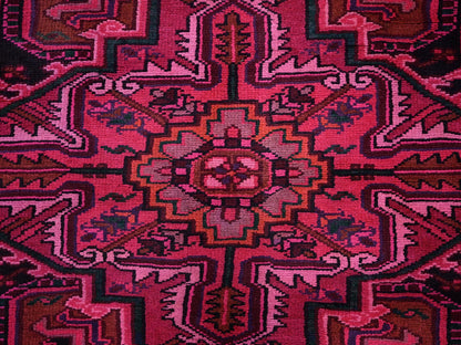 Heriz Vintage hand-knotted wool rug in Overdyed & Black, 6'11" x 9'5" — SKU O01275 (view 9)
