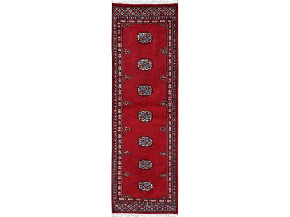 Tribal Tribal & Geometric hand-knotted wool runner in Red, 2'1" x 6' — SKU O01293