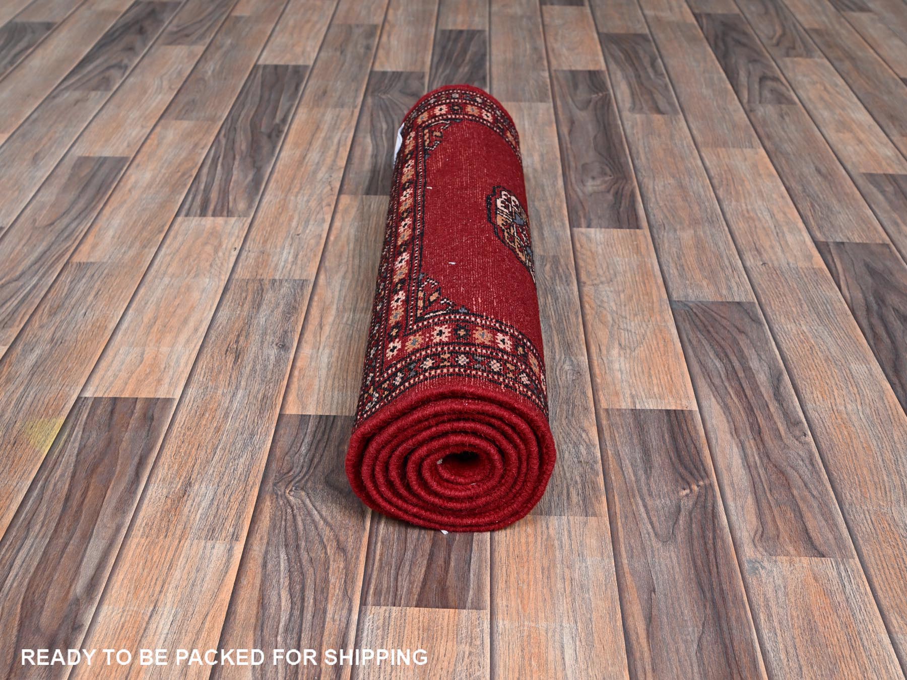 Tribal Tribal & Geometric hand-knotted wool runner in Red, 2'1" x 6' — SKU O01293 (view 5)