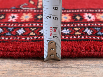 Tribal Tribal & Geometric hand-knotted wool runner in Red, 2'1" x 6' — SKU O01293 (view 6)