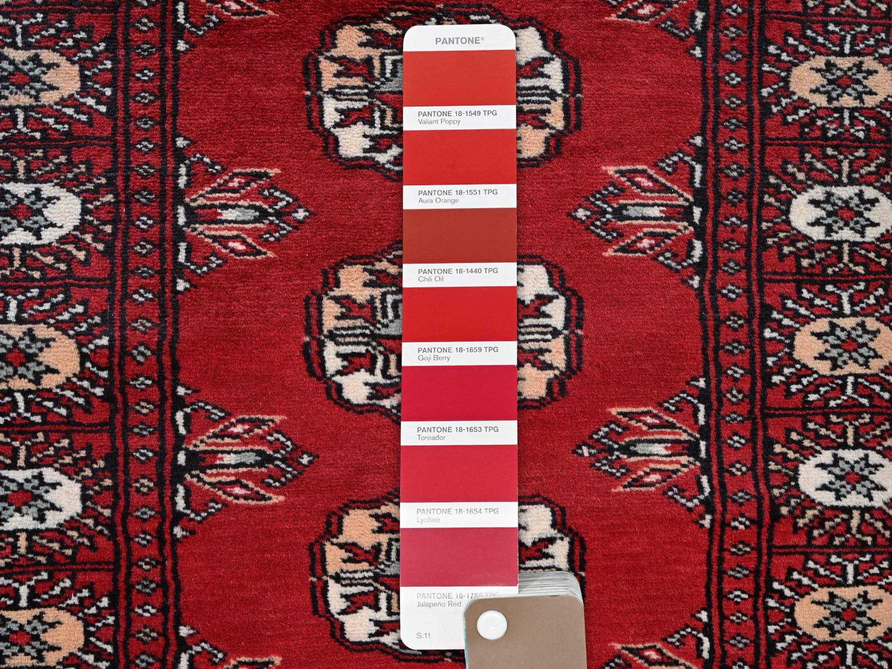 Tribal Tribal & Geometric hand-knotted wool runner in Red, 2'2" x 5'10" — SKU O01294 (view 4)
