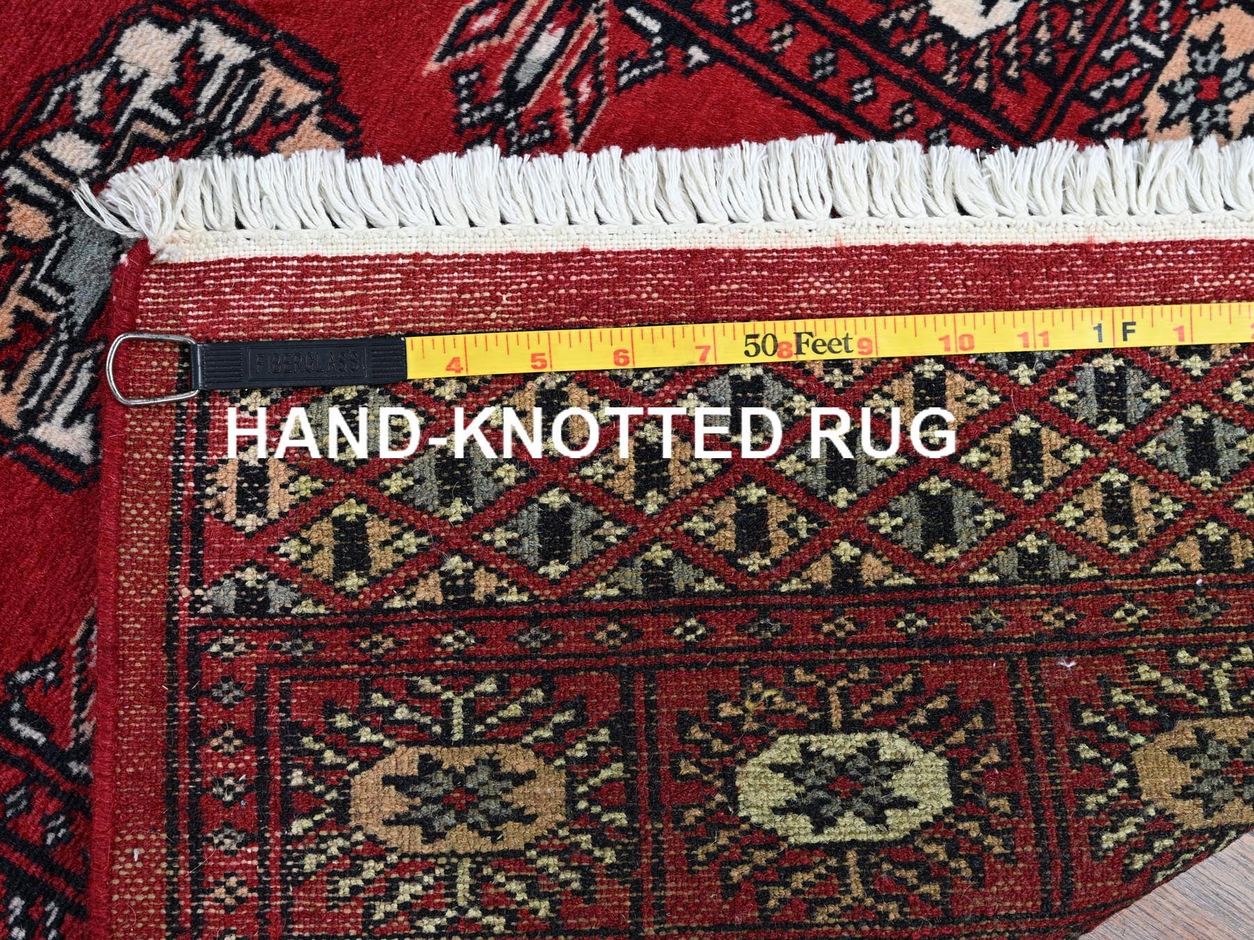 Tribal Tribal & Geometric hand-knotted wool runner in Red, 2'2" x 5'10" — SKU O01294 (view 7)