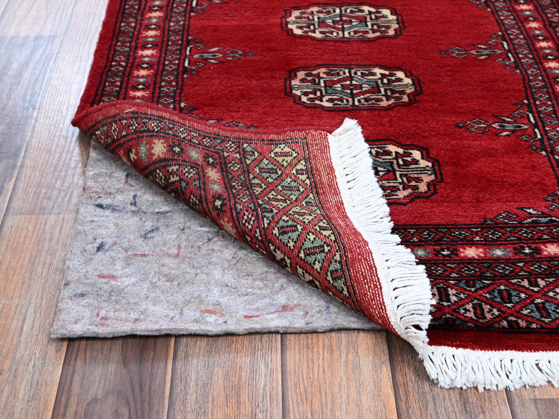 Tribal Tribal & Geometric hand-knotted wool runner in Red, 2'2" x 6' — SKU O01297 (view 3)