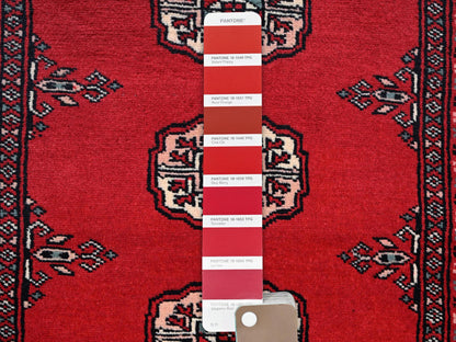 Tribal Tribal & Geometric hand-knotted wool runner in Red, 2'2" x 6' — SKU O01297 (view 4)