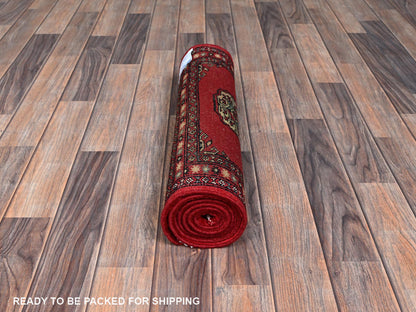 Tribal Tribal & Geometric hand-knotted wool runner in Red, 2'2" x 6' — SKU O01297 (view 5)