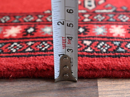 Tribal Tribal & Geometric hand-knotted wool runner in Red, 2'2" x 6' — SKU O01297 (view 6)