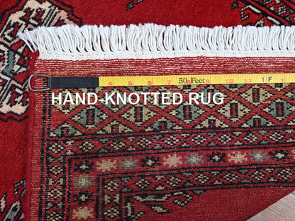 Tribal Tribal & Geometric hand-knotted wool runner in Red, 2'2" x 6' — SKU O01297 (view 7)