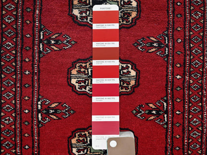 Tribal Tribal & Geometric hand-knotted wool runner in Red, 2' x 6'2" — SKU O01298 (view 4)