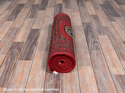Tribal Tribal & Geometric hand-knotted wool runner in Red, 2' x 6'2" — SKU O01298 (view 5)