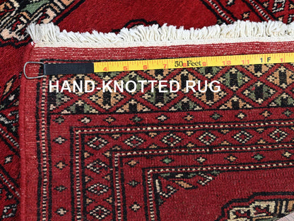 Tribal Tribal & Geometric hand-knotted wool runner in Red, 2' x 6'2" — SKU O01298 (view 7)