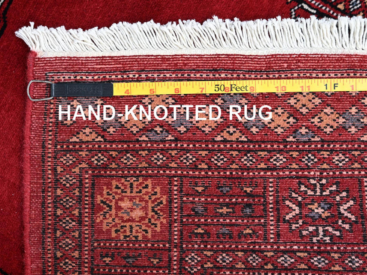 Tribal Tribal & Geometric hand-knotted wool runner in Red, 2'7" x 7'10" — SKU O01306 (view 7)