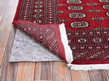 Tribal Tribal & Geometric hand-knotted wool rug in Red, 5'2" x 8' — SKU O01324 (view 3)