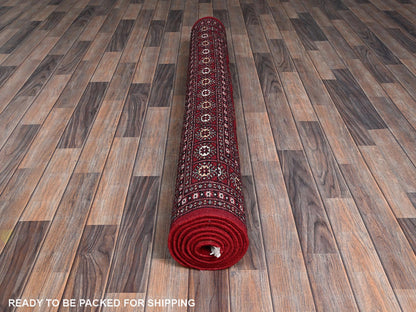 Tribal Tribal & Geometric hand-knotted wool rug in Red, 5'2" x 8' — SKU O01324 (view 5)