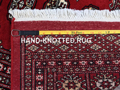 Tribal Tribal & Geometric hand-knotted wool rug in Red, 5'2" x 8' — SKU O01324 (view 7)