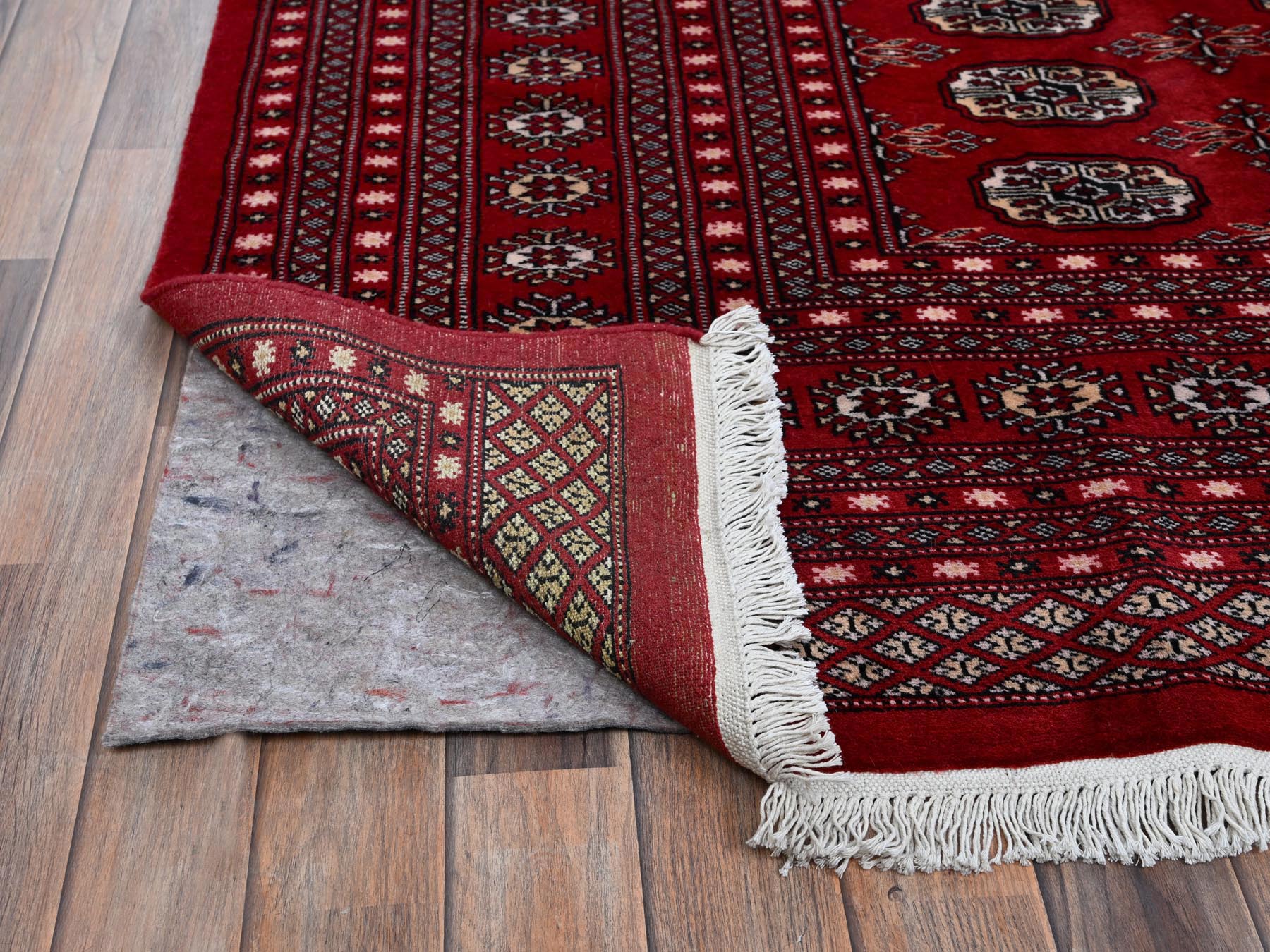 Tribal Tribal & Geometric hand-knotted wool rug in Red, 9' x 11'9" — SKU O01325 (view 4)
