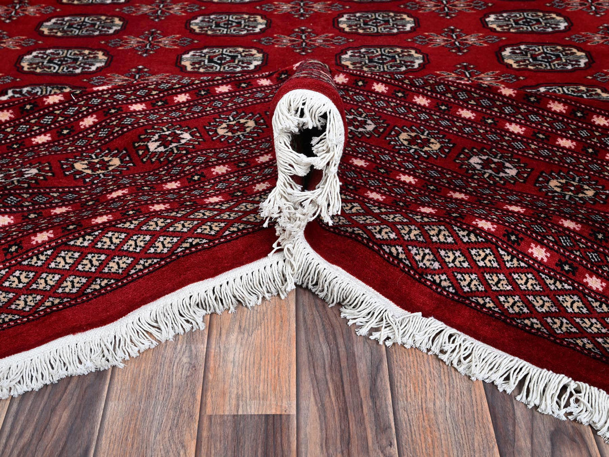 Tribal Tribal & Geometric hand-knotted wool rug in Red, 9' x 11'9" — SKU O01325 (view 5)