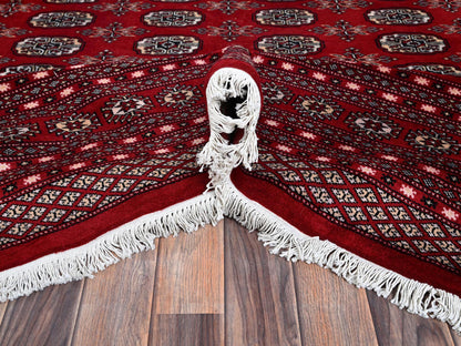 Tribal Tribal & Geometric hand-knotted wool rug in Red, 9' x 11'9" — SKU O01325 (view 5)