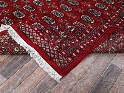 Red 9'0" x 11'9" Tribal & Geometric Hand knotted Wool Rug - Sku: O01325