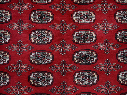 Tribal Tribal & Geometric hand-knotted wool rug in Red, 9' x 11'9" — SKU O01325 (view 8)