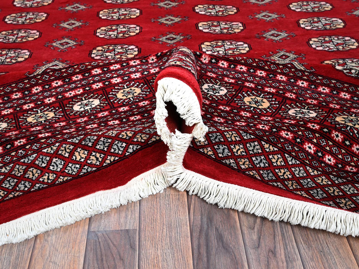 Tribal & Geometric hand-knotted wool rug in Red, 9'4" x 12' — SKU O01327 (view 5)