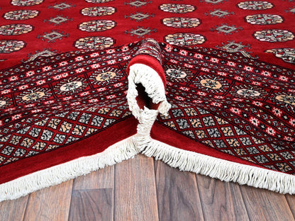 Tribal & Geometric hand-knotted wool rug in Red, 9'4" x 12' — SKU O01327 (view 5)