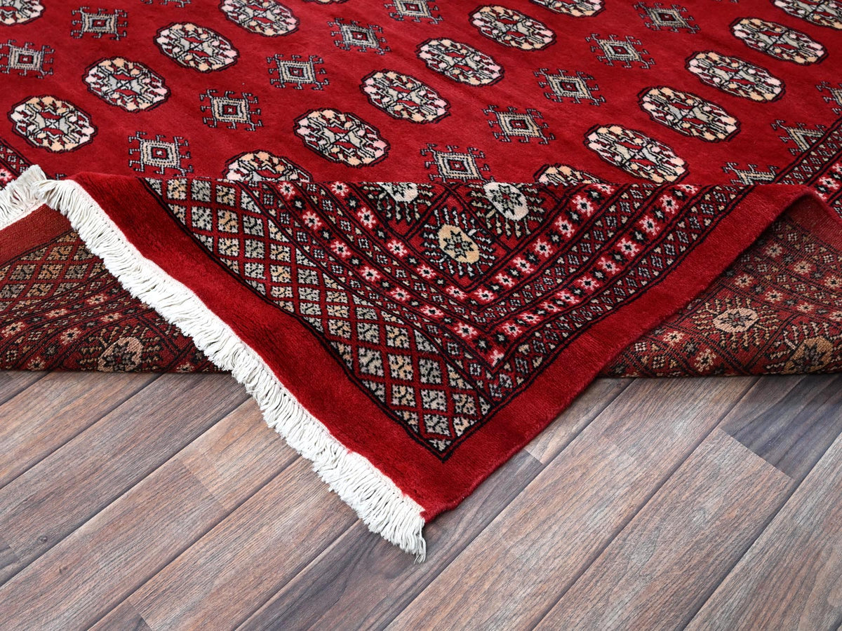 Tribal & Geometric hand-knotted wool rug in Red, 9'4" x 12' — SKU O01327 (view 6)