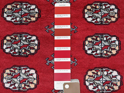 Tribal & Geometric hand-knotted wool rug in Red, 9'4" x 12' — SKU O01327 (view 7)