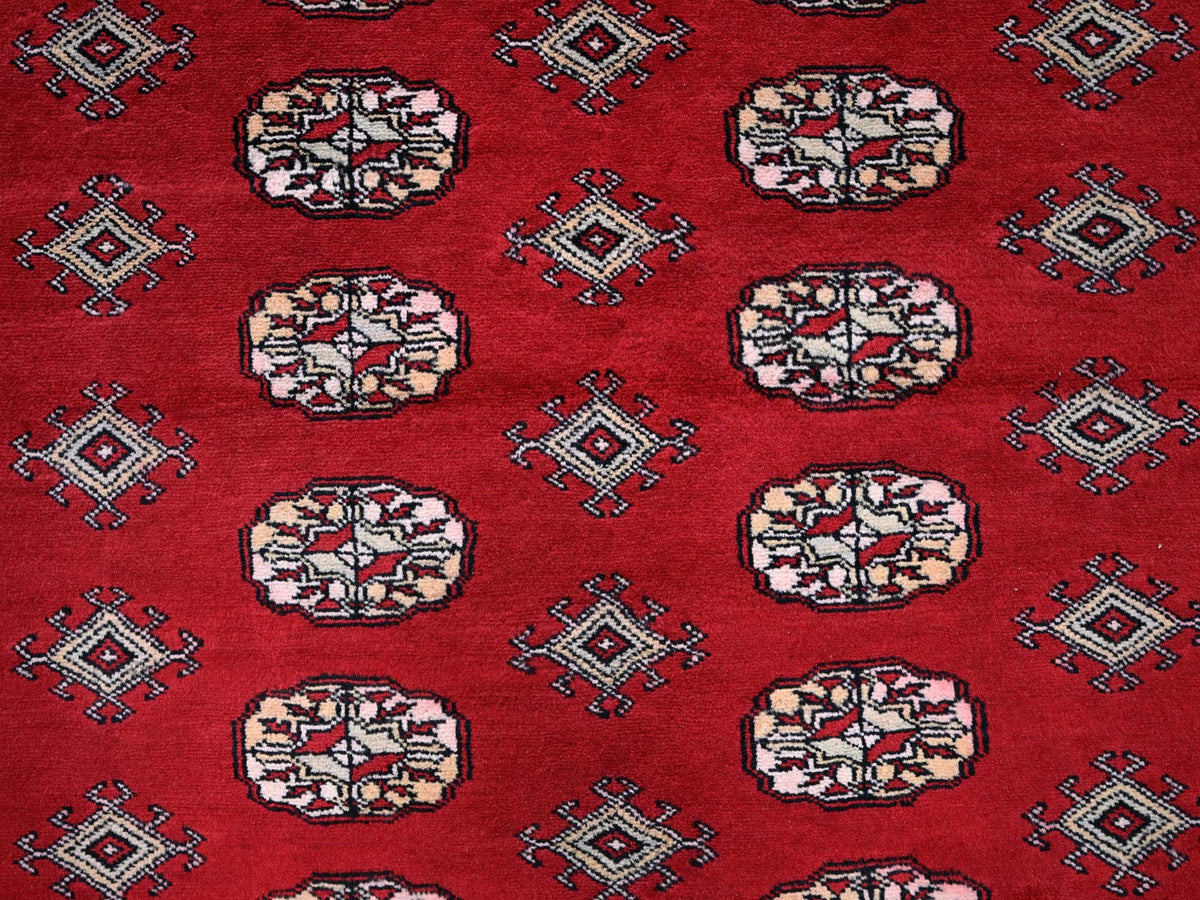 Tribal & Geometric hand-knotted wool rug in Red, 9'4" x 12' — SKU O01327 (view 8)