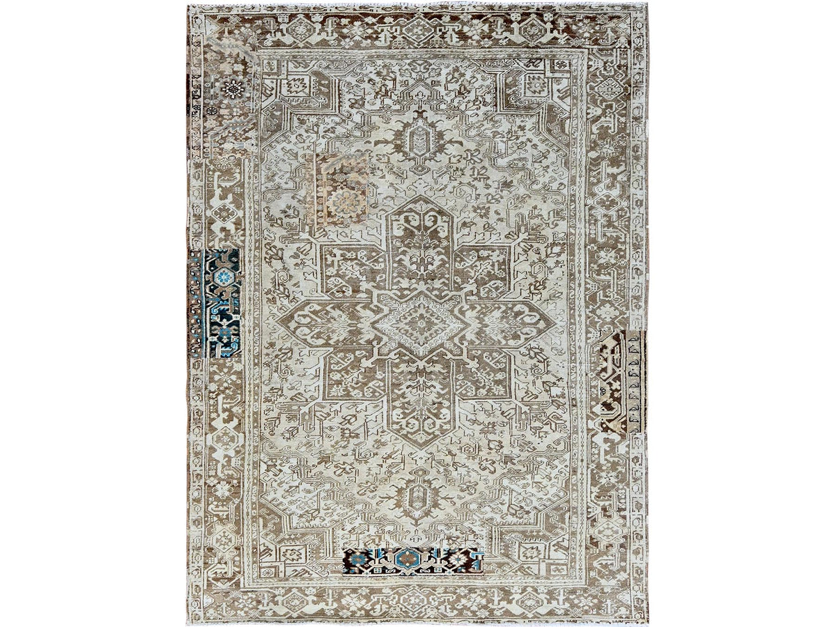 Heriz Heriz hand-knotted wool rug in Gray & Brown, 7'6" x 10'4" — SKU O01337