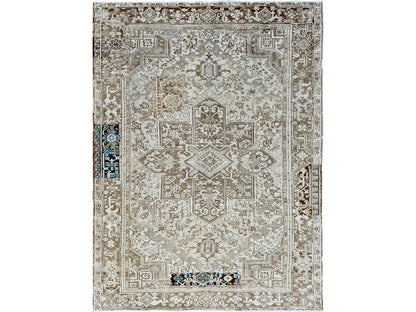 Heriz Heriz hand-knotted wool rug in Gray & Brown, 7'6" x 10'4" — SKU O01337