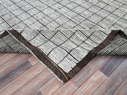 Ivory 9'6" x 11'8" Tribal & Geometric Hand knotted Wool Rug - Sku: O01340