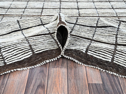 Ivory 10'5" x 13'8" Tribal & Geometric Hand knotted Wool Rug - Sku: O01341