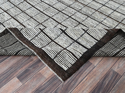 Ivory 10'5" x 13'8" Tribal & Geometric Hand knotted Wool Rug - Sku: O01341