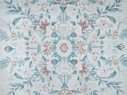Aubusson Fine Oriental hand-knotted wool rug in Ivory & Gray, 9' x 11'9" — SKU O01370 (view 8)