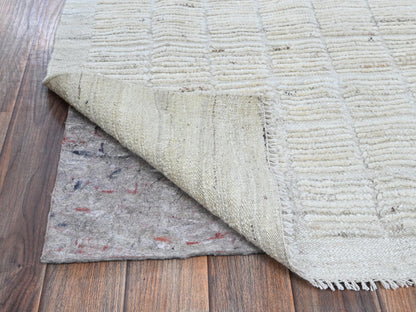 Ivory 2'11" x 5'0" Tribal & Geometric Hand knotted Wool Rug - Sku: O01383