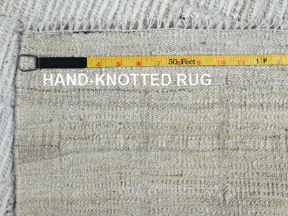Ivory 2'11" x 5'0" Tribal & Geometric Hand knotted Wool Rug - Sku: O01383