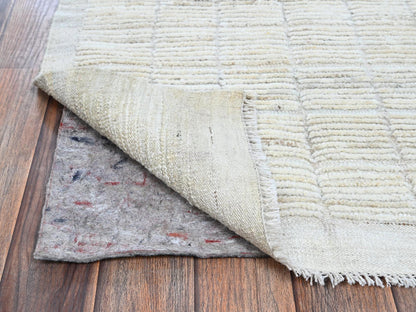 Ivory 2'4" x 2'11" Tribal & Geometric Hand knotted Wool Rug - Sku: O01386