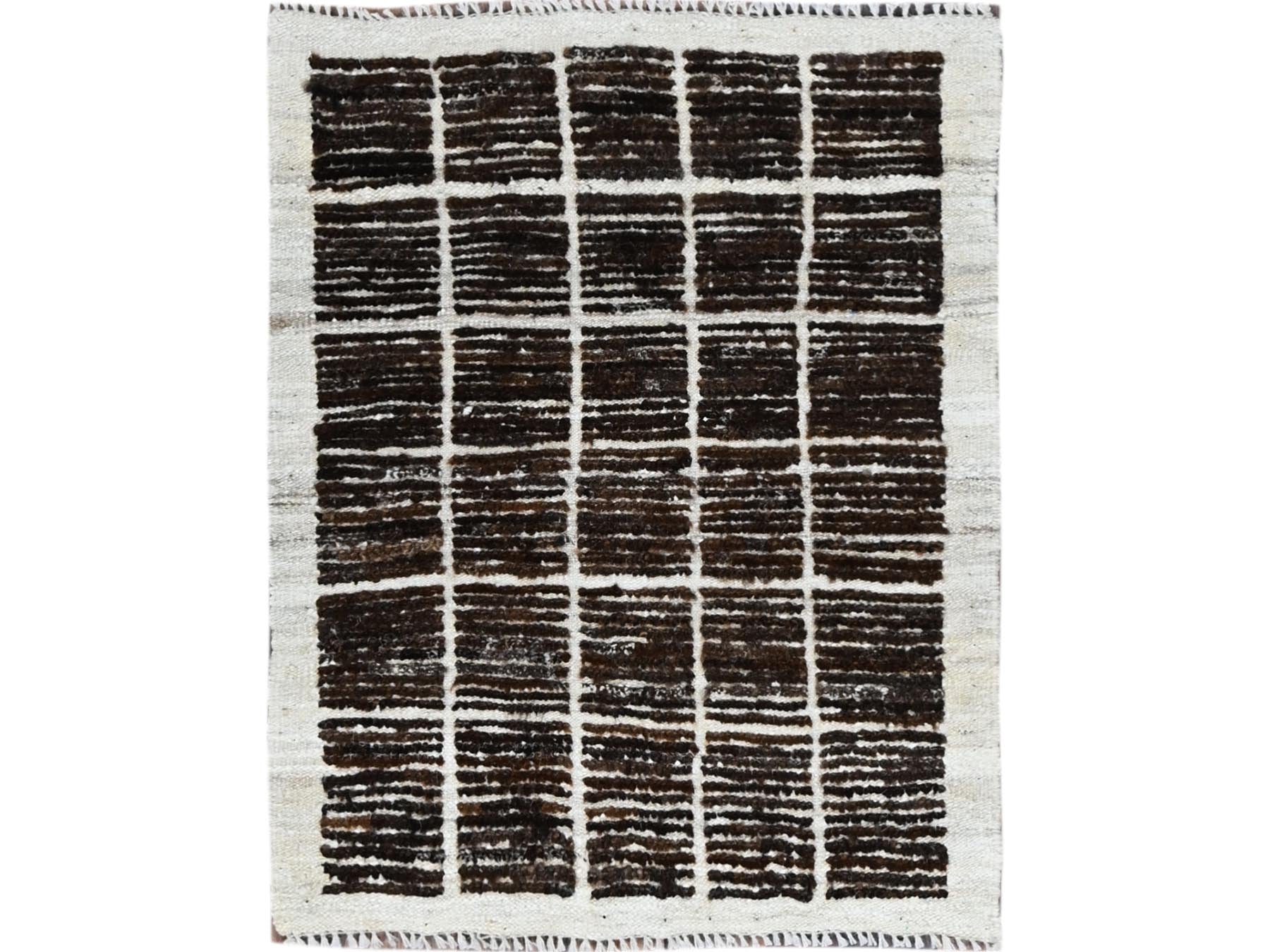 Brown 2'1" x 2'8" Tribal & Geometric Hand knotted Wool Rug - Sku: O01390