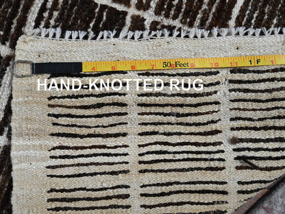Brown 2'1" x 2'8" Tribal & Geometric Hand knotted Wool Rug - Sku: O01390